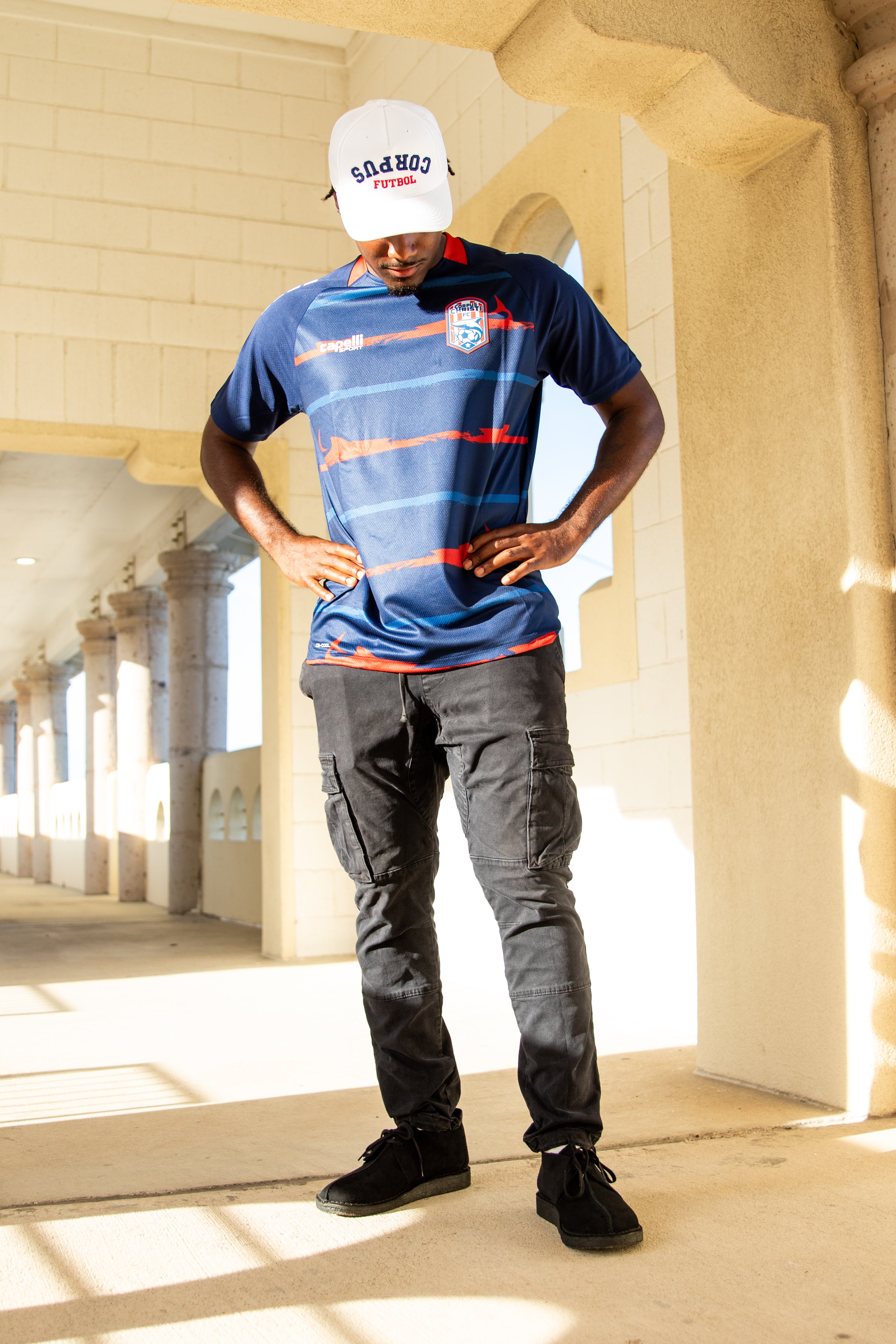 Upside Down Corpus Futbol Cap - Navy Blue