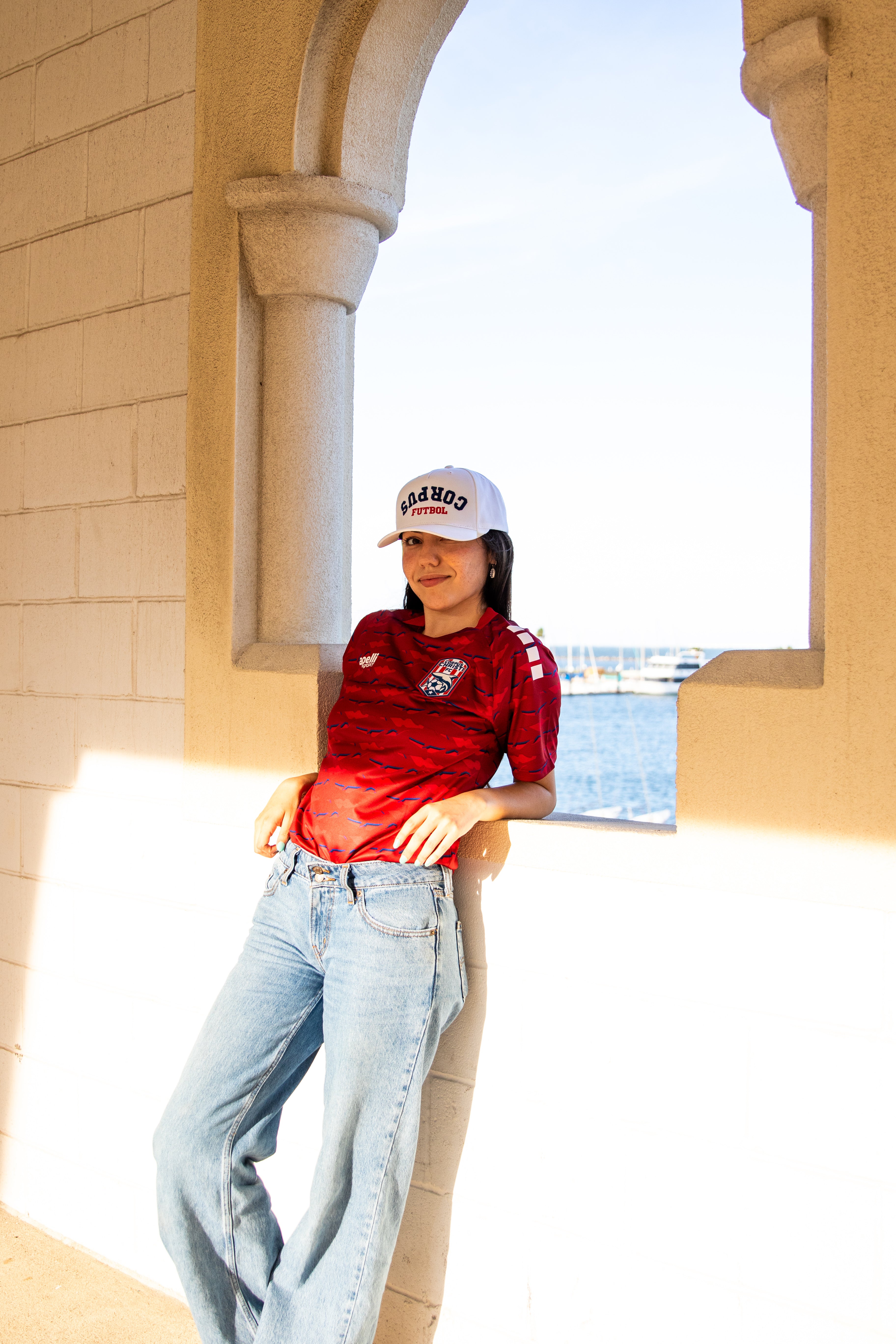 Upside Down Corpus Futbol Cap - White