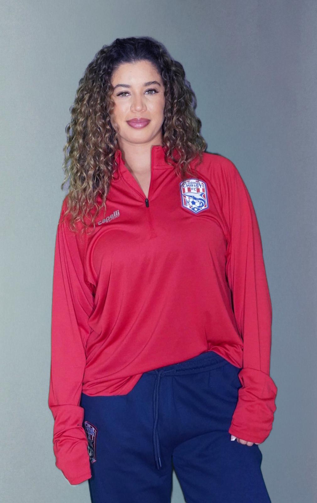 Red/Blue Quarter Zip Pullover