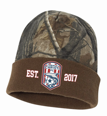 Camouflage Beanie with Brown Birm